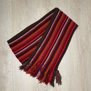 Coldwater Creek Striped Fringe Scarf